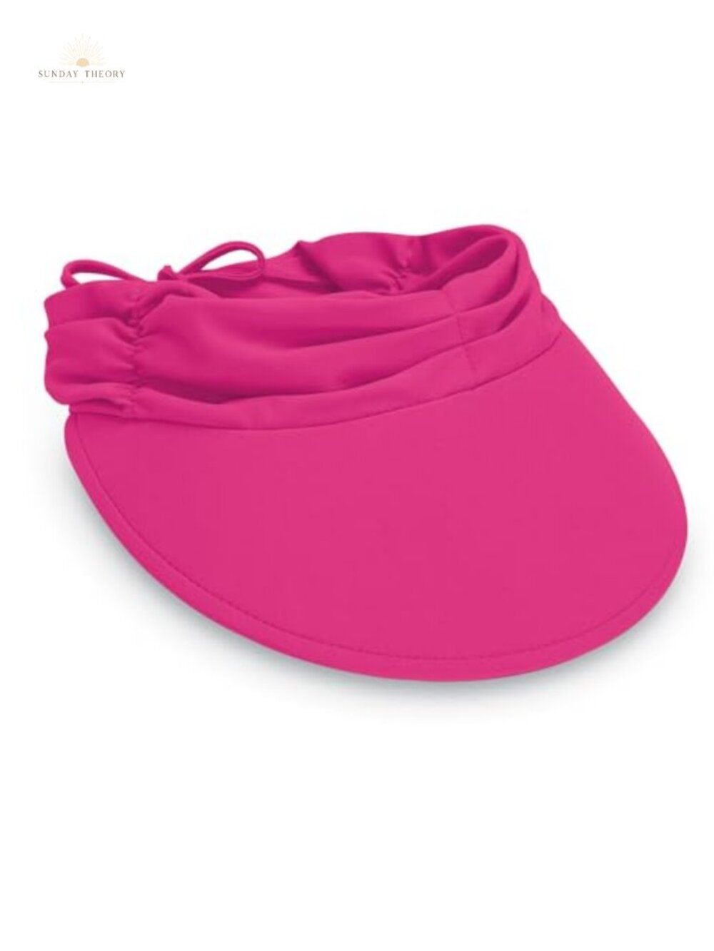Women's UV Sun Visor, Packable Lycra, Adjustable Tie-Back, Travel Ready